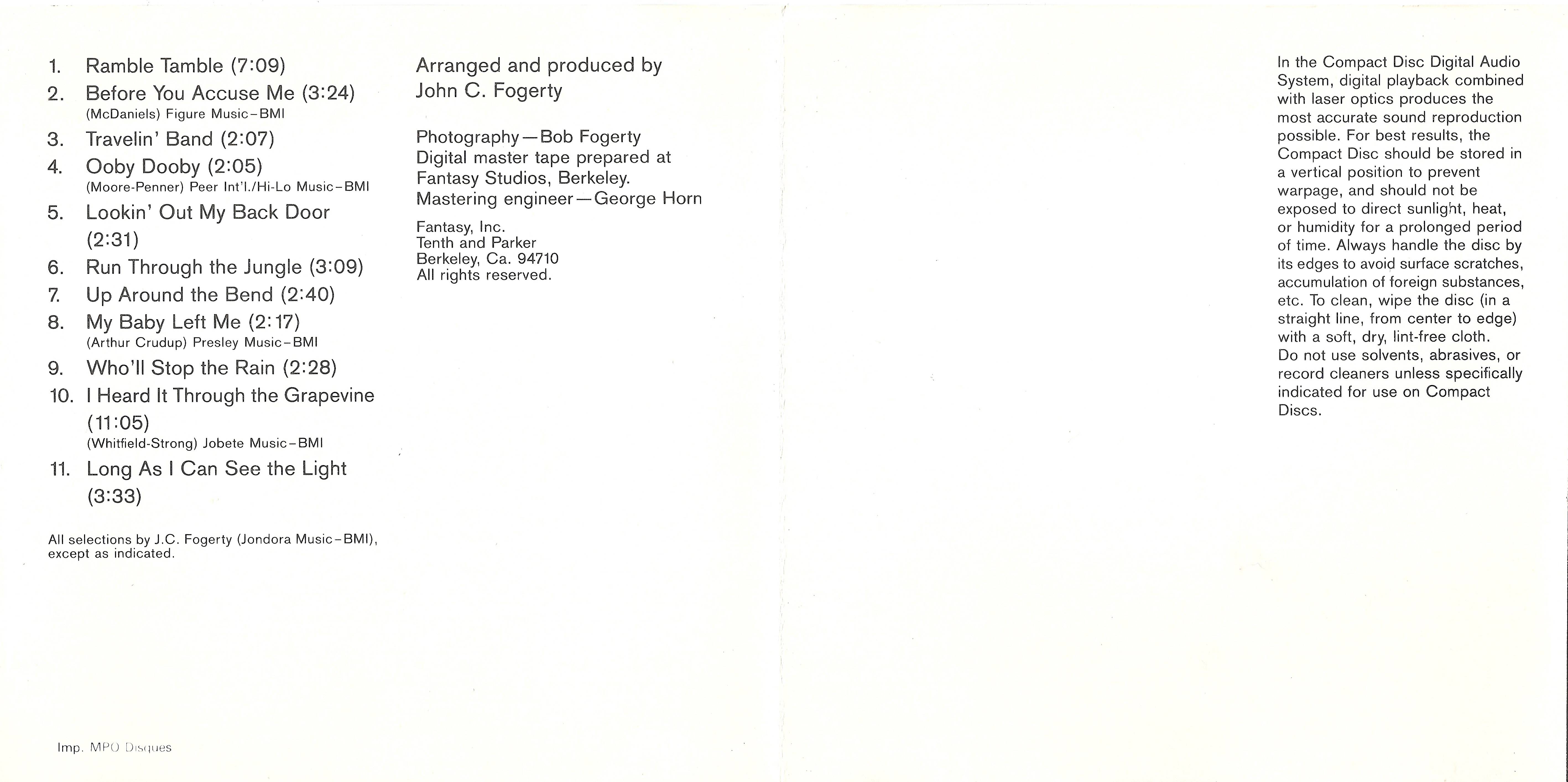 Creedence Clearwater Revival Cosmos Factory [booklet fr]